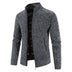 Men's Cardigan Large Size Stand Collar Warm Knit Sweater Coat Youth Wool
