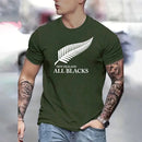 Men's T-shirt Elegant Loose Fit Round Neck Casual Printed Sportswear