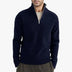Men’s Sweater Pullover Knit Turtleneck Solid Color Long Sleeve Zipper