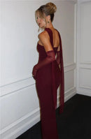 Sexy Maxi Dress Elegant Off Shoulder Backless Evening Party Dress-23