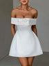 Women's Sexy Mini Dress Sequin Strapless Off Shoulder Elegant Backless