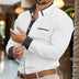 Men's Shirt Elegant Button Up Long Sleeve Patchwork Comfort Casual