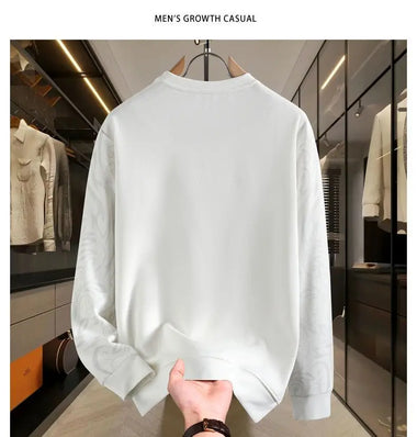 Men's Sweatshirt Pullover Elegant Casual Crew Neck Long Sleeve