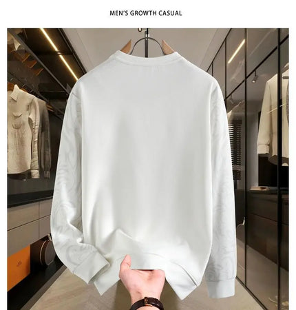 Men's Sweatshirt Pullover Elegant Casual Crew Neck Long Sleeve