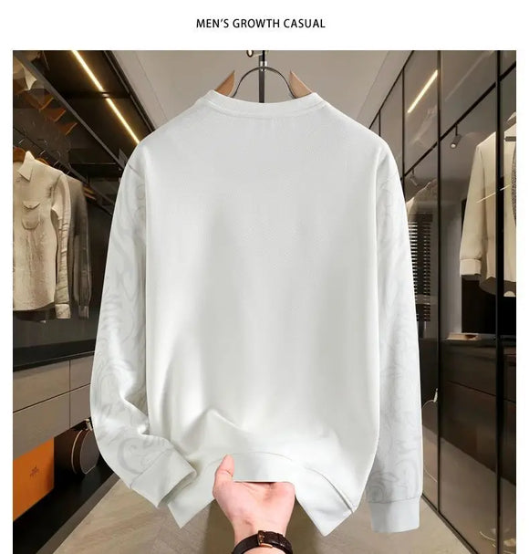 Men's Sweatshirt Pullover Elegant Casual Crew Neck Long Sleeve
