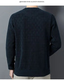 Men’s Sweater Pullover Knitted Warm Thick Chenille Jacquard Round Neck