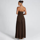 Sexy Maxi Dress Women Gown Strapless Elegant Off Shoulder Backless High Split-22