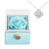 For Girlfriend Rotating Rose Necklace Gift box Jewelry With Flower