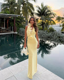 Women's Sexy Maxi Dress Elegant Mesh Deep V Backless Sleeveless Bodycon-11