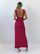Women's Sexy Maxi Dress Plus Size Lace Up Backless Slit Elegant Party