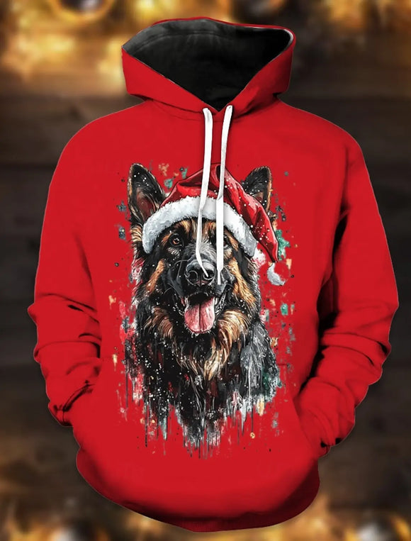 Christmas Hoodie Sweatshirt Elegant 3D Print Snowman Long Sleeve