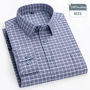 Men's Shirt 100% Cotton Elegant Formal Striped Slim Fit Long Sleeve