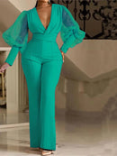 Women's Jumpsuit Elegant Sequin Wedding Bodycon Long Sleeve Party-2