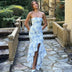 Women's Sexy Maxi Dress Elegant Ruffles Sleeveless Backless Bodycon