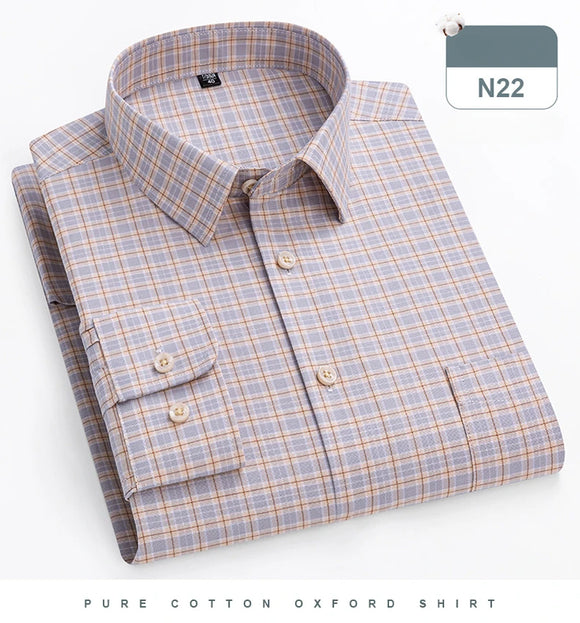 Chemise coton élégante rayée coupe cintrée manches longues