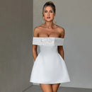 Women's Sexy Mini Dress Sequin Strapless Off Shoulder Elegant Backless-9