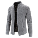 Men's Cardigan Large Size Stand Collar Warm Knit Sweater Coat Youth Wool