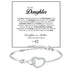 My Daughter Birthday Infinite Heart Bracelet Symbol Hollow Heart Gift