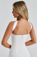 Robe longue sexy élégante à épaules dénudées et dos nu pour soirée-37