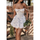 Robe courte sexy pour femme élégante dos nu élégante en dentelle plissée-32