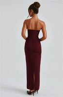 Sexy Maxi Dress Elegant Off Shoulder Backless Evening Party Dress-27