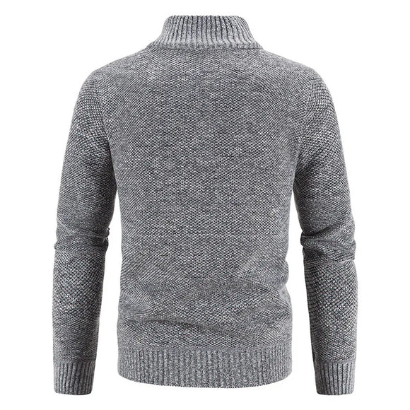 Men's Cardigan Large Size Stand Collar Warm Knit Sweater Coat Youth Wool