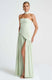 Women's Sexy Maxi Dress Corset Elegant Strapless Backless High Slit