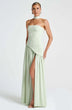 Women's Sexy Maxi Dress Corset Elegant Strapless Backless High Slit