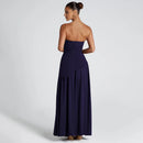 Sexy Maxi Dress Women Gown Strapless Elegant Off Shoulder Backless High Split-13