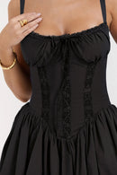 Women's Sexy Short Dress Elegant Backless Elegant Lace Pleated
