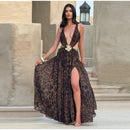 Indianna Women's Sexy Maxi Dress Halter Backless Elegant Slit-16