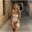 Sexy Maxi Dress Pink Elegant Ruffle Backless Off Shoulder For Women