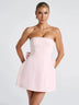 Women's Sexy Short Dress Strapless Beaded Backless Elegant Off Shoulder