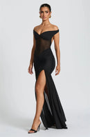 Women's Sexy Dress Elegant Long Deep V Neck Backless Ruched Gown-20