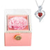 For Girlfriend Rotating Rose Necklace Gift box Jewelry With Flower