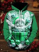 Christmas Hoodie Sweatshirt Elegant 3D Print Snowman Long Sleeve-5