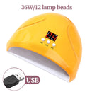 USB Nail Phototherapy Lamp 36W – 12 UV LEDs Gel Nail Curing Machine Infrared-18