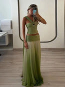 Sexy Set Top and Long Skirt Elegant Chic Summer Outfit for Women