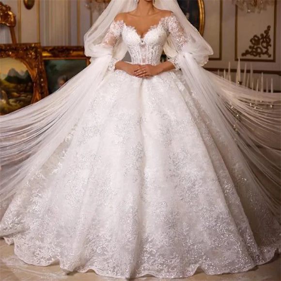 Olympe Custom Made Princess Corset Wedding Dress Luxury Ball Gown