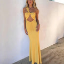 Women's Sexy Dress Hollow Out Sleeveless Pleated Bodycon Vintage-8