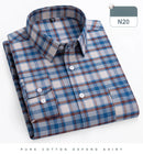 Men's Shirt 100% Cotton Elegant Formal Striped Slim Fit Long Sleeve