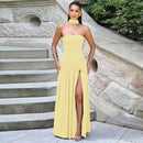 Sexy Maxi Dress Women Gown Strapless Elegant Off Shoulder Backless High Split