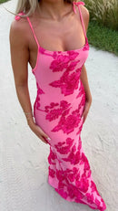 Vestido sexy con bordado floral y tirantes de patchwork estilo princesa-8