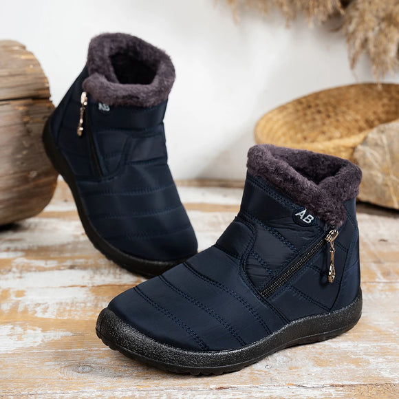 Women’s Ankle Boots Elegant Waterproof Snow Boots Outdoor Comfortable
