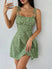 Women's Short Dress Summer Spaghetti Strap Elegant Floral Print