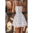 Women's Sexy Short Dress Elegant Backless Elegant Lace Pleated