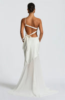 Women's Sexy Maxi Dress One-Shoulder Backless Elegant Sleeveless