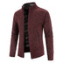 Men's Cardigan Large Size Stand Collar Warm Knit Sweater Coat Youth Wool