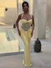 Women's Sexy Maxi Dress Elegant Pleated Lace Patchwork Evening Party