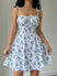 Women's Short Dress Summer Spaghetti Strap Elegant Floral Print